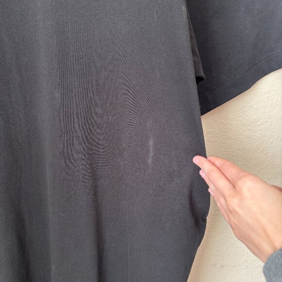 ESSENTIALS Fear of God FOG Women's Jet Black 3/4 Sleeve Maxi T-Shirt Dress - Picture 6 of 14